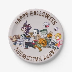 Wegwerp papieren Halloween bord
