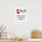 Wegwerpmaskers Nail Salon Poster (Keuken)