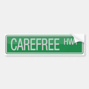 Wegwijzer Carefree Bumpersticker