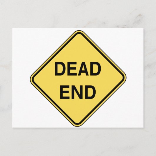 Wegwijzer - Dode Einde Briefkaart (Voorkant)