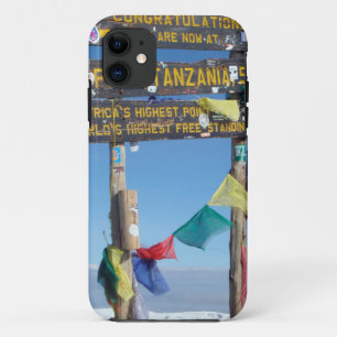 Wegwijzer op de top van Kilimanjaro Kenia iPhone 11 Hoesje
