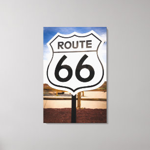 Wegwijzer Route 66, Arizona Canvas Afdruk