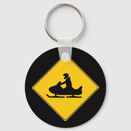 Wegwijzer — Snowmobile Sleutelhanger (Voorkant)