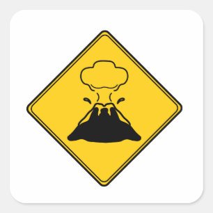 Wegwijzer — Volcano Vierkante Sticker