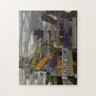 Wegwijzers bij Rum Point. Grand Cayman Legpuzzel