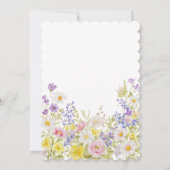 Weide Bloemen Frame Doop Uitnodiging (Achterkant)