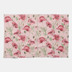Weide bloemen prints landhuis theedoek