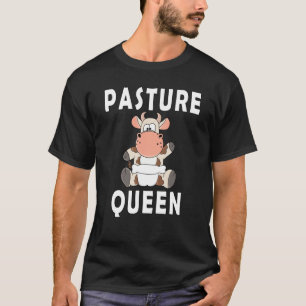 Weide Koningin Baby Koe Kalveren Met Luiers T-shirt