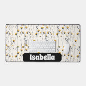 weide met wilde bloemen,aquarel boho wilde bloemen bureaumat (Keyboard & Muis)