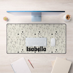 weide met wilde bloemen,waterverf boho wilde bloem bureaumat