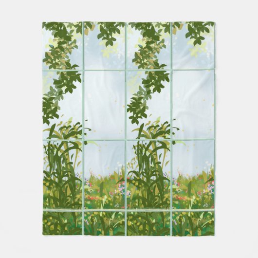 weide-Uitzicht Fleece Deken (Voorkant)
