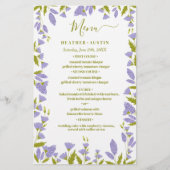 Weide Wilde Bloem Botanische Trouw Menu (Voorkant)