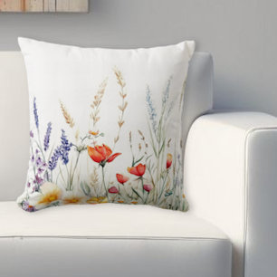 Weidebloemen en Lavendel Kussen