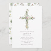 Weidekruis bloem bevestiging viering kaart (Voorkant / Achterkant)