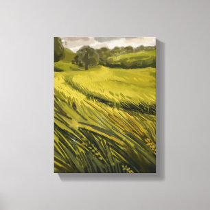 Weideschildering - Stilleven Illustratie Canvas Afdruk