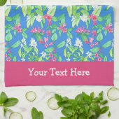 Weigela en Philadelphus Spring Blossom op Blue Theedoek (Gevouwen)