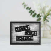 Weigeren geëtiketteerd te worden Briefkaart (Staand voorkant)
