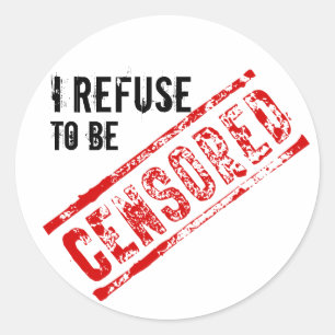 Weigering om gecensureerd te worden ronde sticker