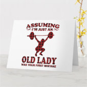 Weight Lifting Woman veronderstelt dat ik gewoon e Kaart (Gele Bloem)