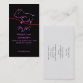Weight Loss Consultant - Schattigee Piggy Logo in Visitekaartje (Voorkant / Achterkant)