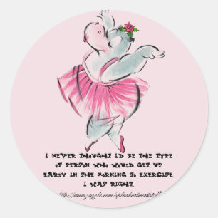"Weight Loss Hippo" Ronde Sticker