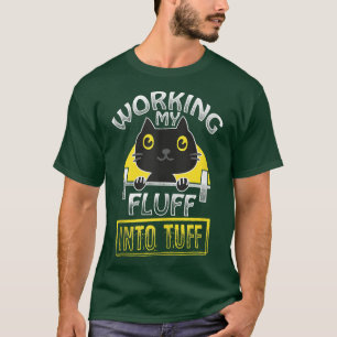 Weightlift Cat Humor Funny Tuff Kitten Deadlift T-shirt