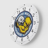 Weightlifter Barbell Curl Grote Klok (Hoek)