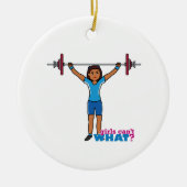 Weightlifter Girl Keramisch Ornament (Voorkant)
