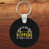 Weightlifting Bodybuilder Muscle Barbell Exercise Sleutelhanger (Voorkant)