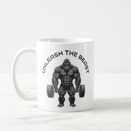 Weightlifting Gorilla Koffiemok (Links)