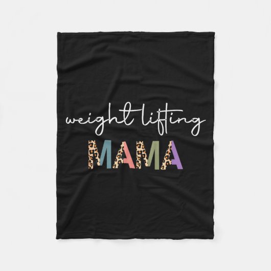 Weightlifting Mama Women Gift - Funny Weightlifter Fleece Deken (Voorkant)