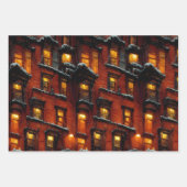 Weihnacht in New York Geschenkpapier Set Inpakpapier Vel (Voorkant)