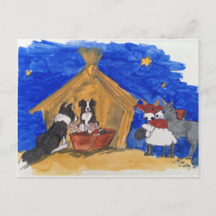 Weihnachten bei Familie Hund Briefkaart