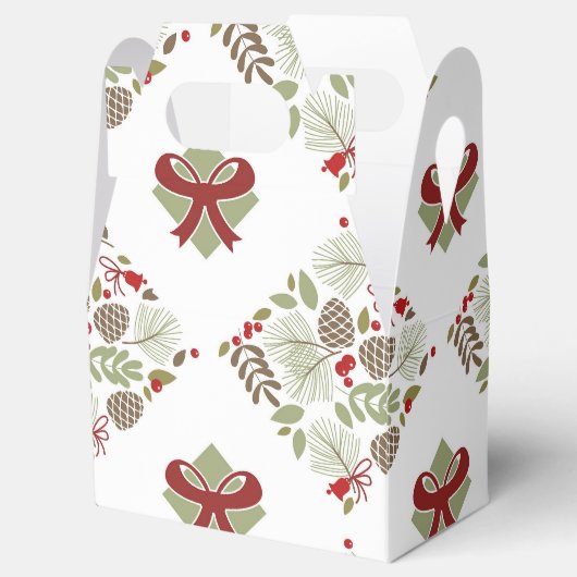 Weihnachten, elegant, Winter. Geschenkschachtel Bedankdoosjes (Geopend)