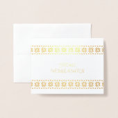 Weihnachten Foto Text personalisierte Folie Kaarten (Voorkant met envelop)