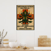 Weihnachten Im Feld Poster (Keuken)