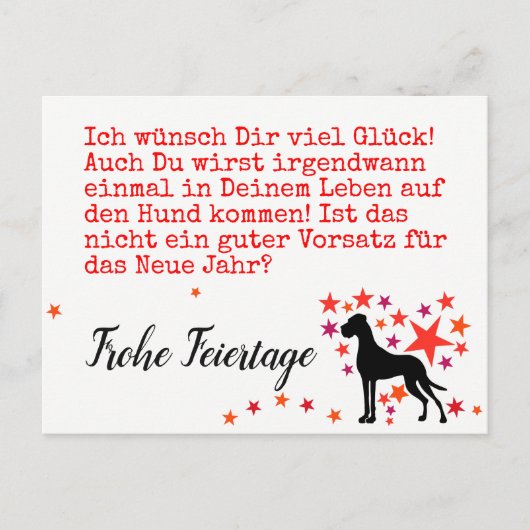 Weihnachten mit Neujahrsvorsatz Briefkaart (Voorkant)
