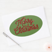 Weihnachten Ovale Sticker (Envelop)