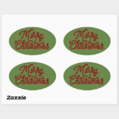 Weihnachten Ovale Sticker (Vel)