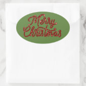 Weihnachten Ovale Sticker (Tas)