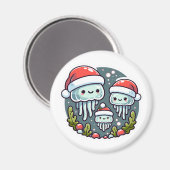 Weihnachten Quallen Familie Magneet (Voorkant / Achterkant)