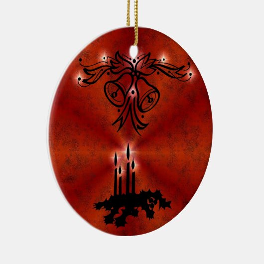 Weihnachts Ornamente mit Sterne auf blau Keramisch Ornament (Rechts)