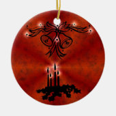 Weihnachts Ornamente mit Sterne auf blau Keramisch Ornament (Voorkant)