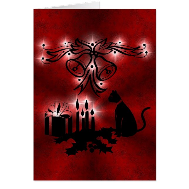 Weihnachts Ornamente mit Sterne und Katze (Devant)