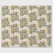 Weihnachtsdorf  cadeaupapier (Vlak)