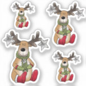 Weihnachtselch Sticker (Voorkant)