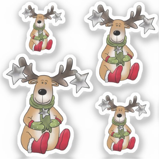 Weihnachtselch Sticker (Voorkant)