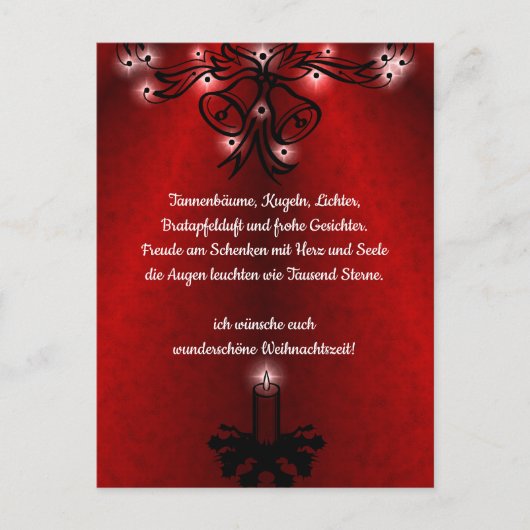 Weihnachtsgedicht Deutsch, voeg Jouw tekst Briefka Briefkaart (Voorkant)