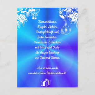 Weihnachtsgedicht Deutsch, voeg Jouw tekst Briefka Briefkaart
