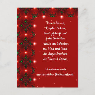 Weihnachtsgedicht Deutsch, voeg Jouw tekst toe Briefkaart